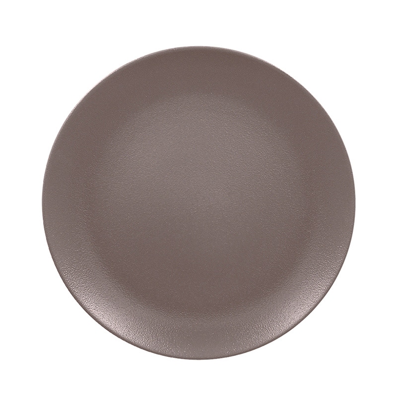 ミヤザキ食器 ラック ポーセレン ネオフュージョン フラットプレート 18cm チェスナッツブラウン RA18001NFCB 1個（ご注文単位24個）【直送品】