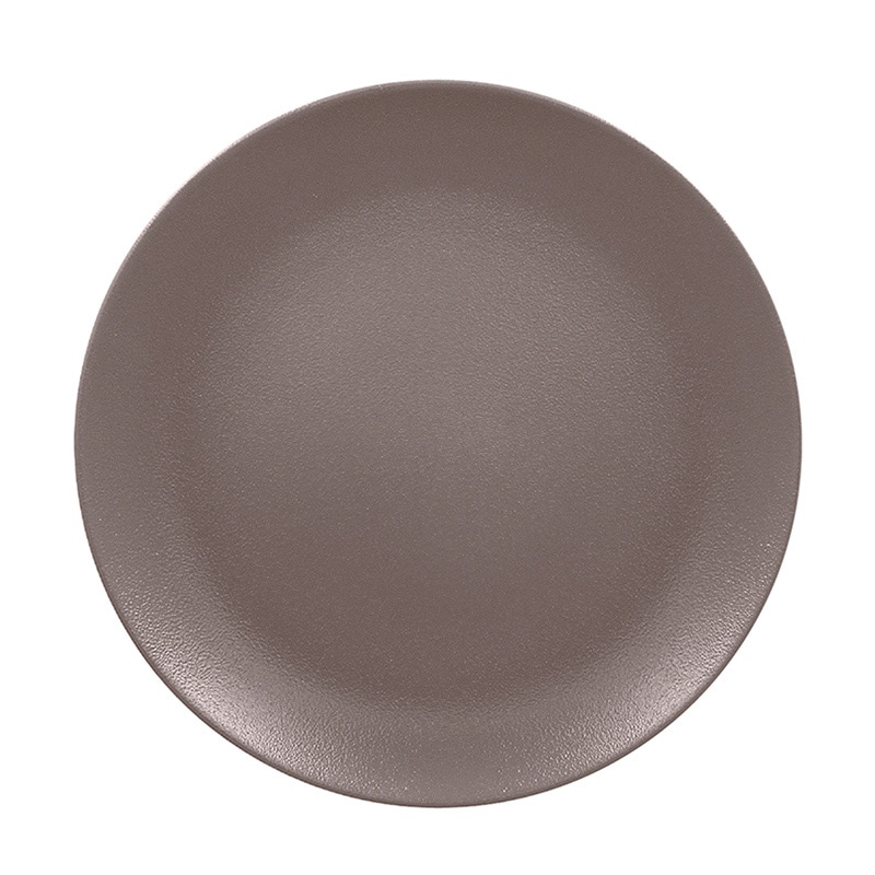 ミヤザキ食器 ラック ポーセレン ネオフュージョン フラットプレート 24cm チェスナッツブラウン RA24001NFCB 1個（ご注文単位12個）【直送品】