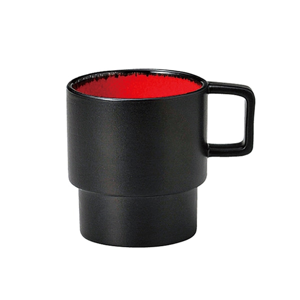 ミヤザキ食器 ラック ポーセレン ファイヤー スタッカブルコーヒーカップ 210cc レッド RA01704FIRD 1個(ご注文単位12個)【直送品】