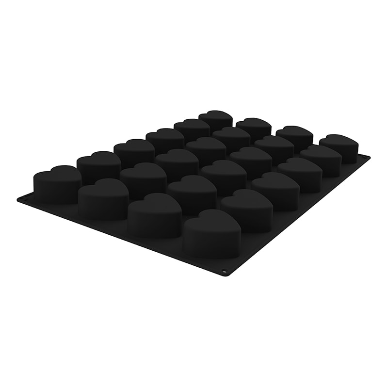 パシフィック洋行　製菓シリコン型　ハート　78×73 24取 2SI-SQ086　1個（ご注文単位1個）【直送品】