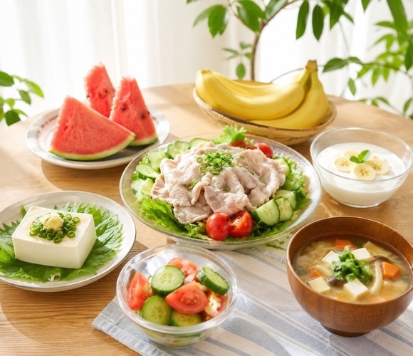 熱中症対策におすすめの食べ物7選|栄養素と取り入れ方を解説