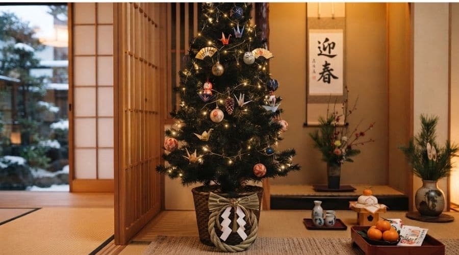 クリスマスツリーを和風にリメイクする基本手順