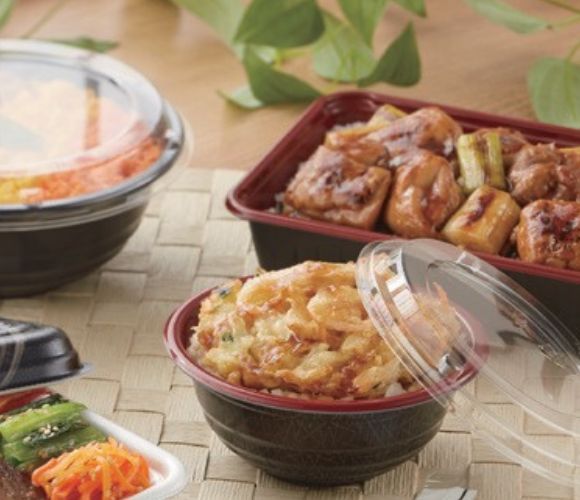 丼・お重容器 プラスチック製の形状と使用例